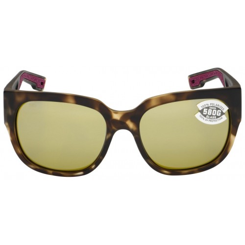 Lunettes Polarisantes COSTA DEL MAR Waterwoman Matte Shadow Tortoise 580P Silver Sunrise Mirror