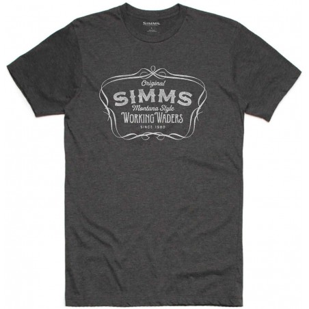 SIMMS Montana Style T-Shirt Charcoal