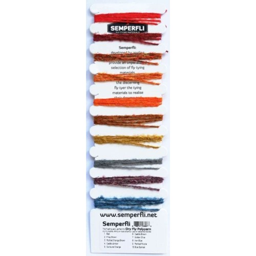 SEMPERFLI Dry Fly Polyyarn Sample Card