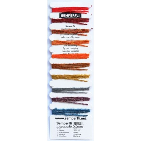 SEMPERFLI Dry Fly Polyyarn Sample Card