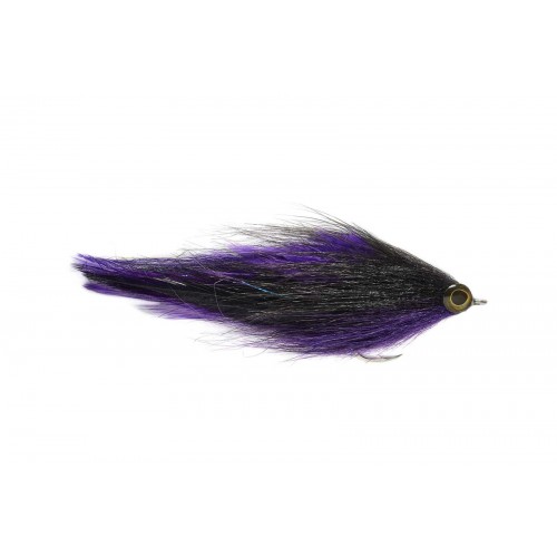 Mouche brochet Two Tone Brushy Black & Purple 6/0 FULLINGMILL
