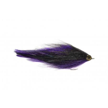 Mouche brochet Two Tone Brushy Black & Purple 6/0 FULLINGMILL