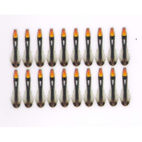 SEMPERFLI Synthetic Jungle Cock 10mm Extra Small Hot Orange