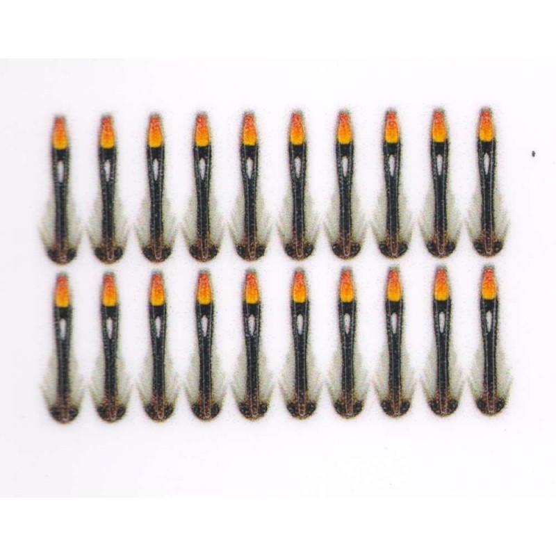 SEMPERFLI Synthetic Jungle Cock 10mm Extra Small Hot Orange