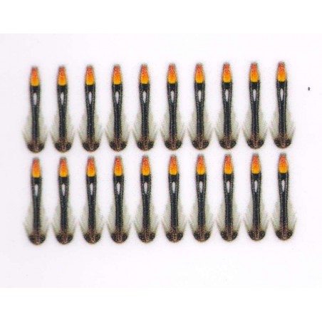 SEMPERFLI Synthetic Jungle Cock 10mm Extra Small Hot Orange