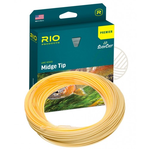 Rio Fly Fishing Fly Line in-Touch Midge Tip Long Wf8F/I Fishing Line,  Camo-Tip-Melon