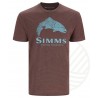T-shirt SIMMS Wood Trout Fill Brown Heather