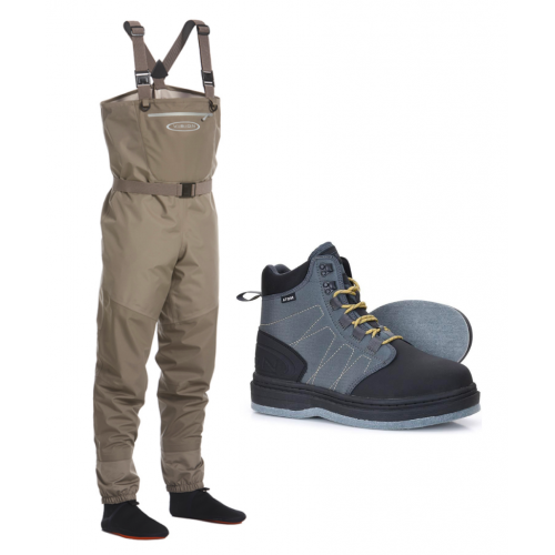 Pack VISION Waders Atom L + Chaussures de Wading Atom Feutre T45