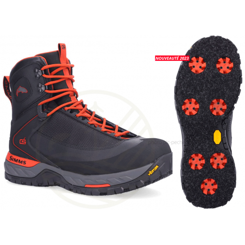 Chaussure de Wading SIMMS G4 Pro Powerlock Feutre