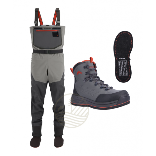 Pack SIMMS Waders Freestone Smoke LK + Chaussures 45 Freestone...