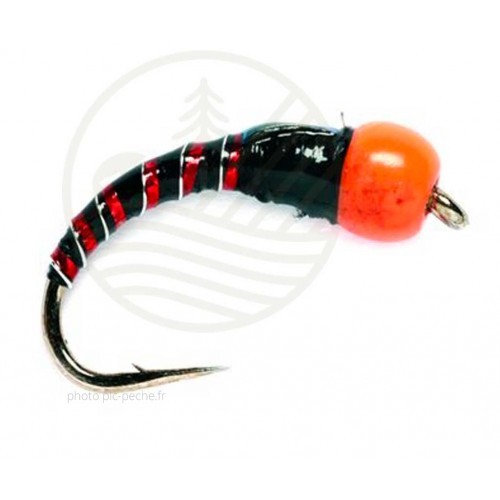 Mouche FULLING MILL Nymphe Nugget Buzzer Black/Red S12