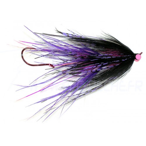 Mouche Steelhead Stu's Ostrich intruder purple/black