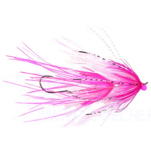 Mouche Steelhead Stu's Ostrich Intruder Fuschia/White