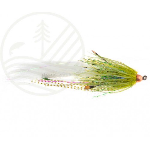 Mouche Steelhead Mini Intruder Dirty Hoh Olive/White