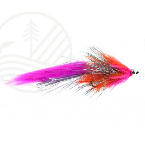 Mouche Saumon Hareball leech Orange/Pink