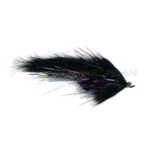 Mouche saumon hareball leech black