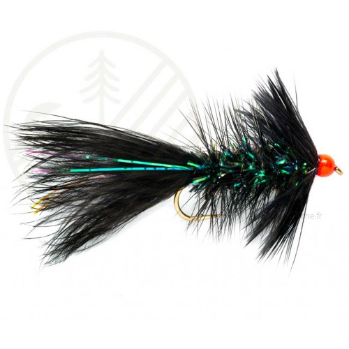 Mouche FULLING MILL Shimmer Bugger Black/Orange H6