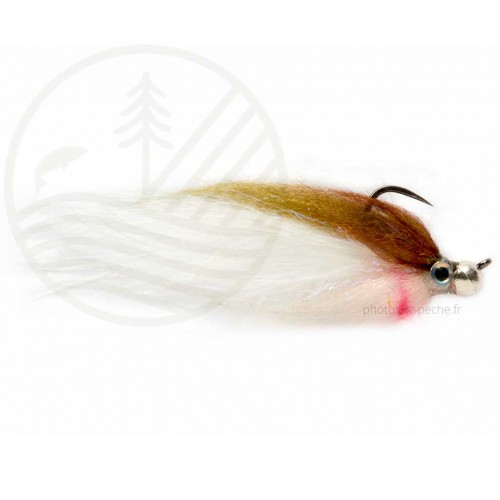Mouche FULLING MILL Jiggy Fat Man Minnow OI/Wht B/L H10
