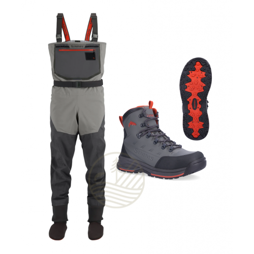 Pack SIMMS Waders Freestone Smoke MS + Chaussures 41 Freestone...