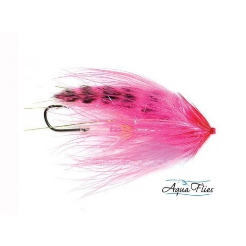 Mouche tube fly Steelhead/Saumon Hartwick's marabou hot shrimp pink