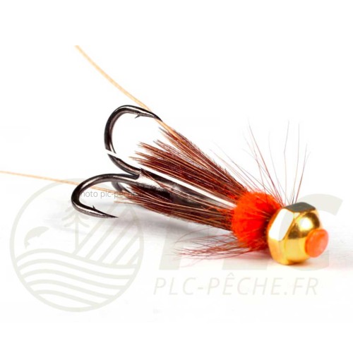 Mouche Saumon Frances Hexagon Fire Red