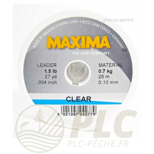 Fils nylon MAXIMA clear 25m