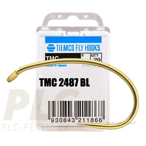 Hameçon mouche TIEMCO TMC 2487 BL Courbe sans ardillon