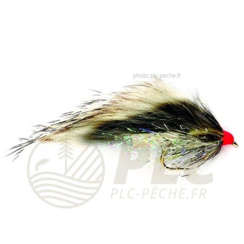 Mouche Streamer FULLING MILL Hothead Straggle Grizzly