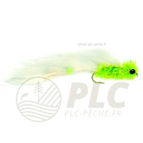 Mouche Streamer FULLING MILL Dumbell Eye Hot Tail White