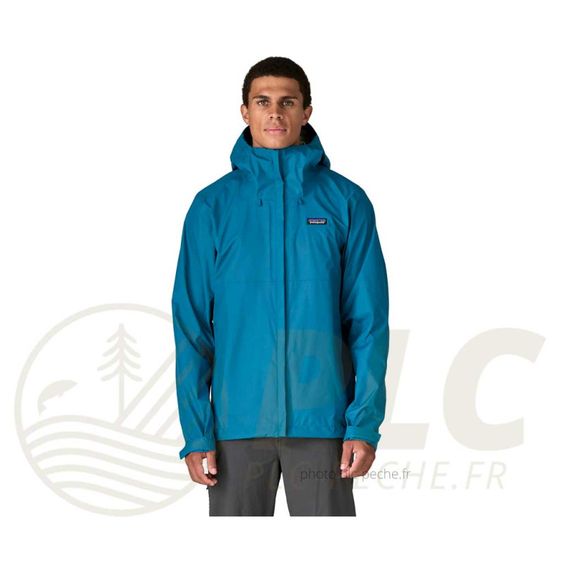 Veste PATAGONIA Men's Torrentshell 3L Rain Jkt Aquatic Blue action
