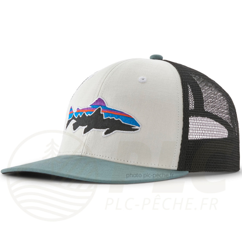 Casquette PATAGONIA Fitz Roy Trout Trucker White Blue Sage