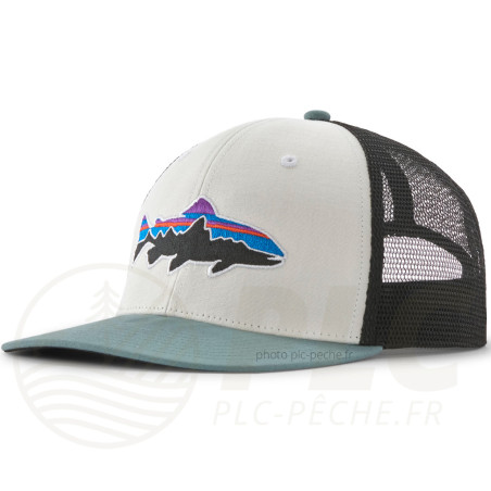 Casquette PATAGONIA Fitz Roy Trout Trucker White Blue Sage