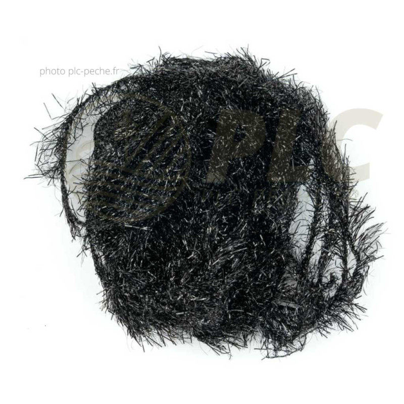 Chenille Long Ice Hackle FLY SCENE Black