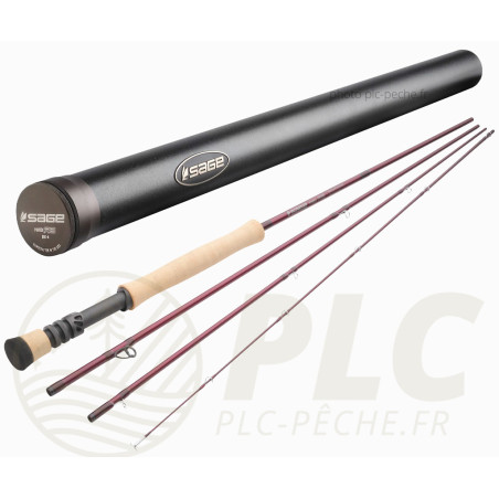 Canne a mouche sage power r8 9'6 soie 6 talon action