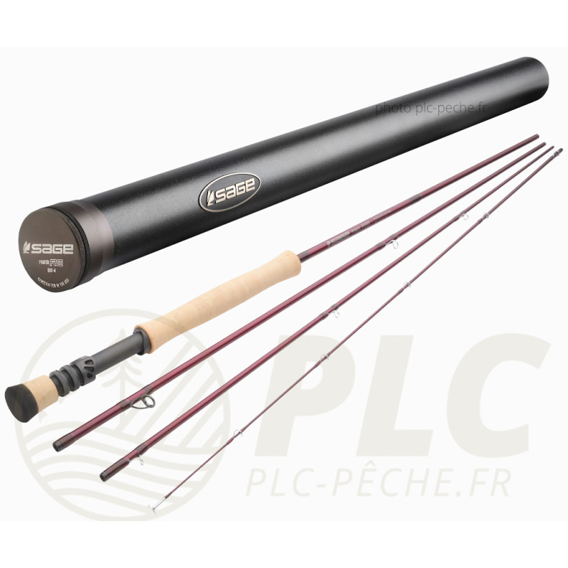 Canne a mouche sage power r8 9'6 soie 6 talon action