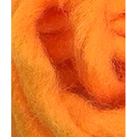 Mèches de Fibres Egg Yarn DEVAUX orange fluo
