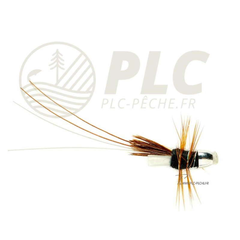 Mouche Saumon FULLING MILL Tube Fly Black Francis (tube plastique+conehead)
