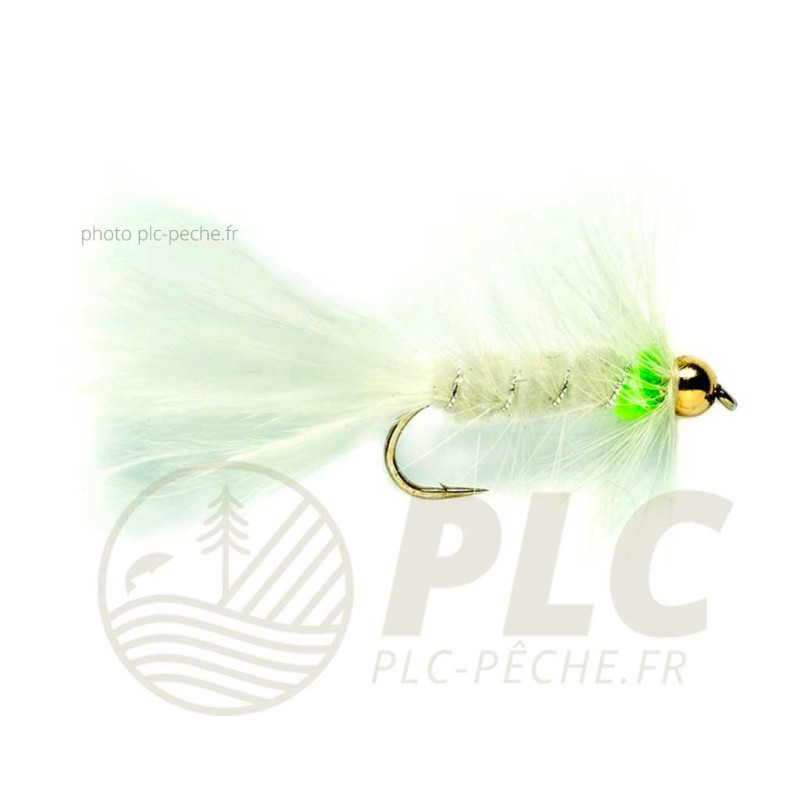 Mouche FULLING MILL G/N Woolly Bug Wht/Grn S10