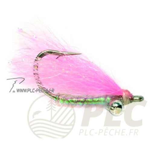 Mouche Mer FULLING MILL Bonefish Crazy Charlie Pink Stealth