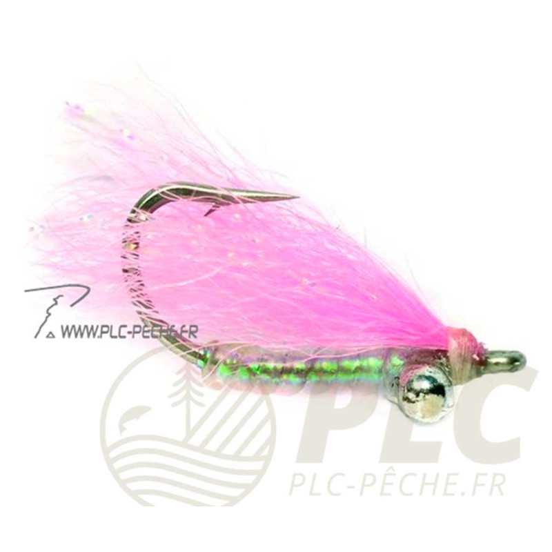 Mouche Mer FULLING MILL Bonefish Crazy Charlie Pink Stealth
