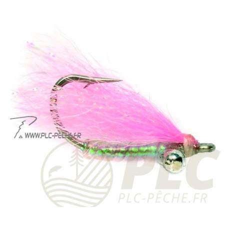 Mouche Mer FULLING MILL Bonefish Crazy Charlie Pink Stealth