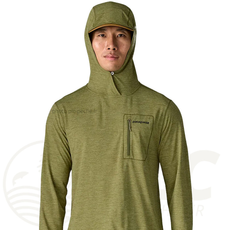 M's L/S Cap Cool Sun Hoody - Fitz Roy Trout Buckhorn Green X-Dye PATGONIA