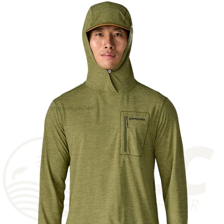 M's L/S Cap Cool Sun Hoody - Fitz Roy Trout Buckhorn Green X-Dye PATGONIA