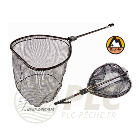 Épuisette Saumon MCLEAN R140 Maille Rubber + Peson Intégré