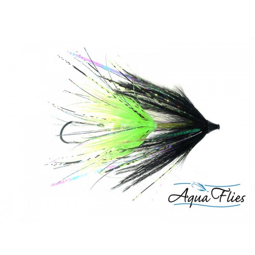 Mouche saumon king Stu's chinook intruder black/chartreuse